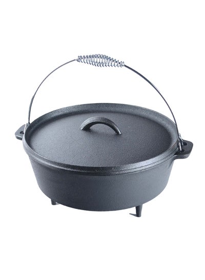 Buy Cast Iron BBQ Cooking Pot Black 4.7Liters in Saudi Arabia