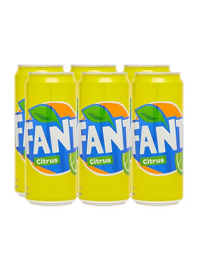 Buy Carbonated Soft Drink Cans Citrus 330ml Pack of 6 in UAE