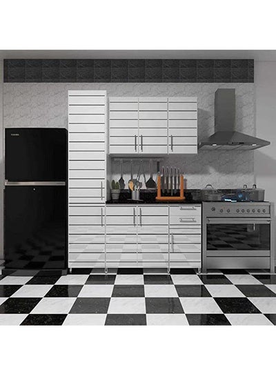 Buy Kitchen With Storage Trundle Line White 160x50x160cm in Egypt