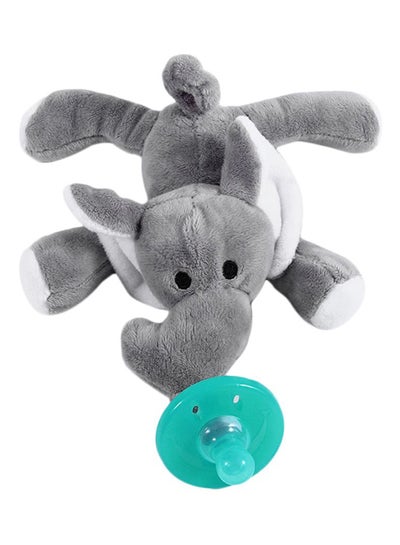 Buy 2-In-1 Baby Soothie Pacifier With Attached Plush Elephant For 3-6 Months in Saudi Arabia