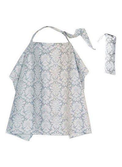 Buy Adjusted and Comfortable Cotton Nursing Cover With A Carrying Case For Storage-Grey in Saudi Arabia