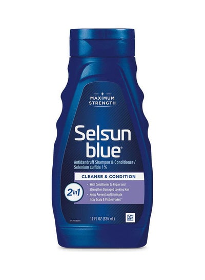 Buy 2-in-1 Anti-dandruff Shampoo & Conditioner Blue 325ml in UAE
