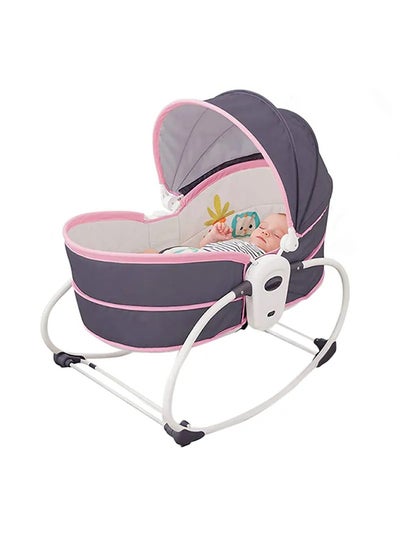 Buy 5-in-1 Multifunctional Comfortable Baby Bassinet Cradle Bed With Attractive Lighting and Musical Toy in Saudi Arabia