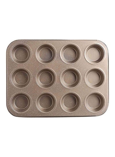 Buy Cupcake Mold  12 Holes Brown 35 X 25cm in Egypt