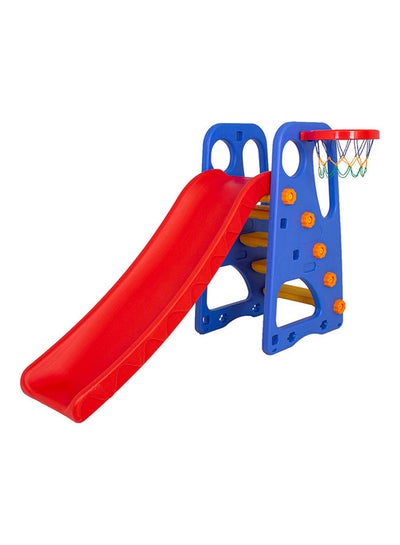 اشتري Multifunctional 2 in 1 Children's Home Play Slide Shooting With Basketball Set 165x85x105cm في السعودية