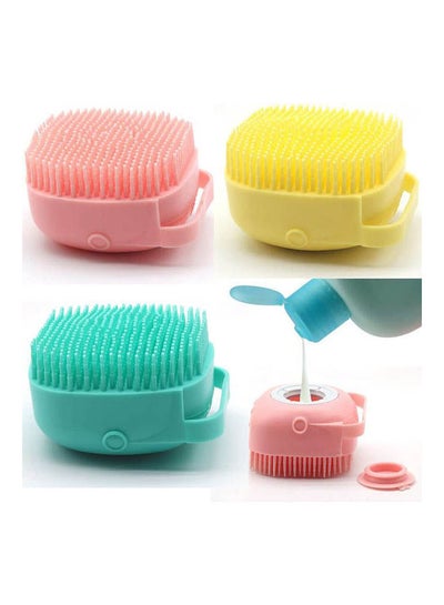 Buy Silicone Shower Brush With Soap Dispenser Multicolour in Egypt