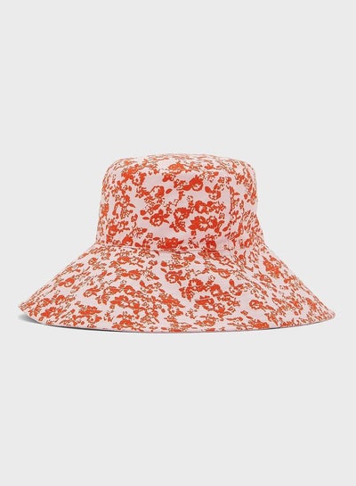 Buy Casual Printed Bucket Hat Pink in Saudi Arabia