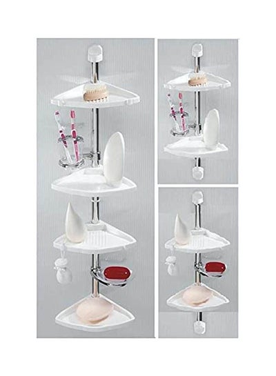 اشتري Bathroom 4-Shelf Stand White في مصر