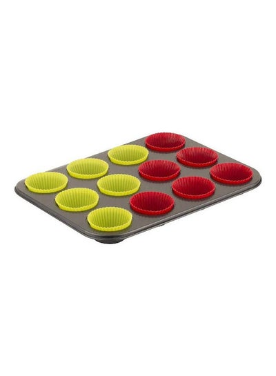 اشتري Cake Mold Set Stainless Steel 12Pcs Multicolour في مصر