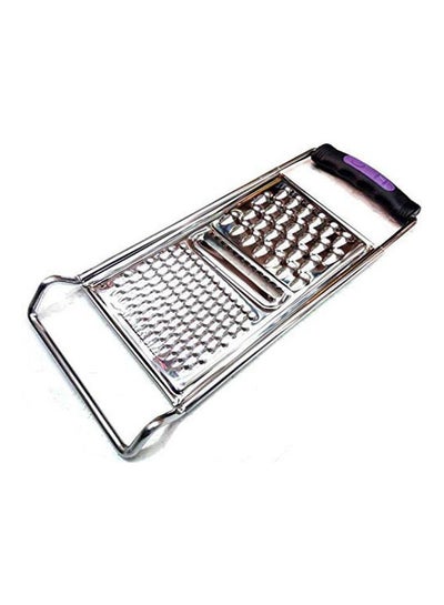 اشتري Stainless Steel Flat Grater Fruits Planer With Plastic Grip Silver في مصر