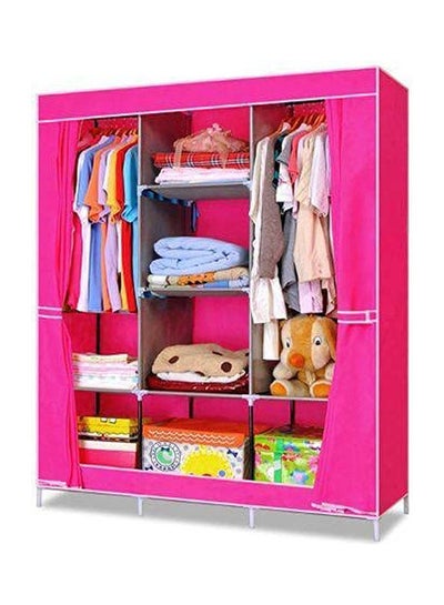 اشتري Portable Metal And Cloth Safari Closet Pink في مصر