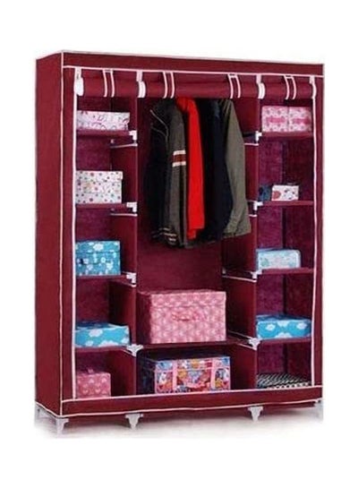 اشتري Safari Portable Closet Organizer With 3 Sections Red في مصر