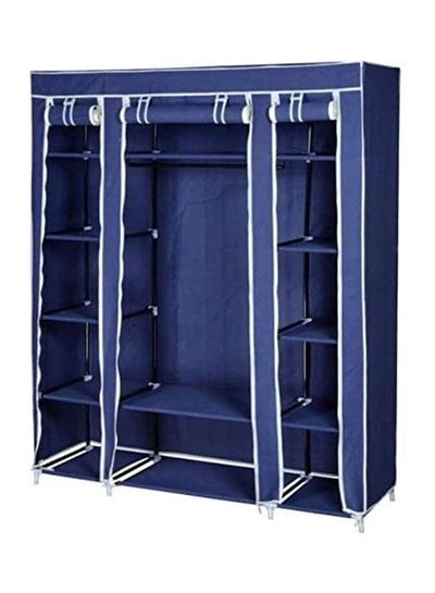 Buy Safari Portable Closet Organizer With 3 Sections blue 170x150cm in Egypt
