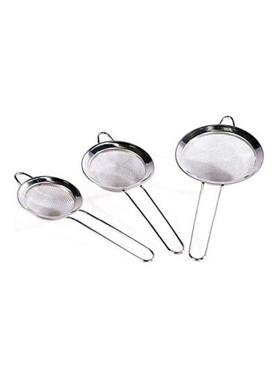 Buy Stainless Steel Strainer Set 3Pcs (Big) Silver 100grams in Egypt