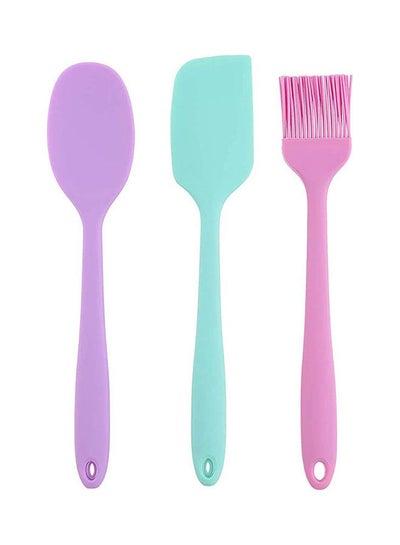 اشتري 3 In 1 Silicone Utensils Set, Multicolour في مصر