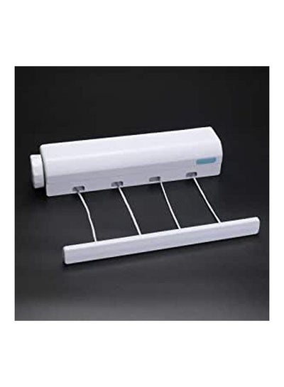 Buy Retractable Washing Line Indoor Space Saving Auto Roll Up Clothes Dryer White in Egypt