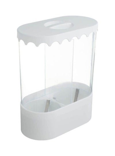 Buy Double Plastic Cup Dispenser White 26.6 x 18.2cm in Egypt