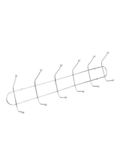 اشتري Stainless Steel Clothes Hanging Hook - 12 Slots Silver في مصر