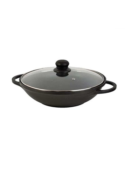 Buy Non-Stick Double Ear Wok Black 28cm in Saudi Arabia