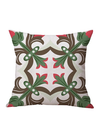 Buy Printed Decorative Cushion Cover Unique Luxury Quality Decor Items For The Perfect Stylish Home Brown/Green/White 45 x 45cm in Saudi Arabia