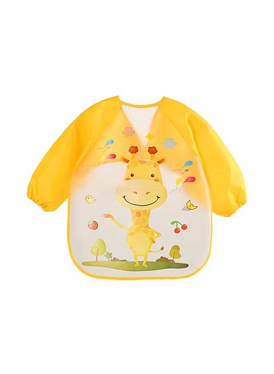 Buy Cute Cartoon Animals Waterproof Colorful Printed Children Full Sleeve Bib in UAE