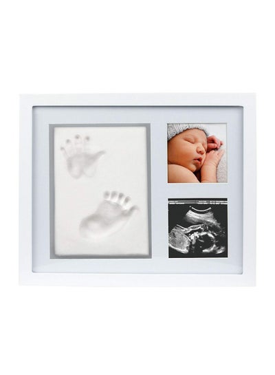 Buy Keepsake Baby Hand And Foot Print Casting Mold With Photo Frame Memory Kit - White in UAE