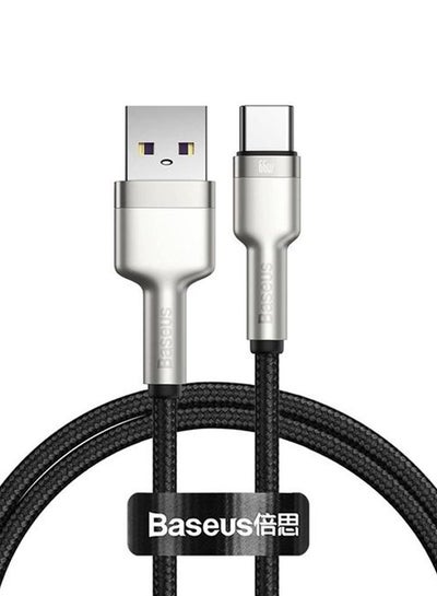 Buy Cafule Series 1m Metal Data Cable USB to Type-C 66W Fast Charging Cable for Huawei P30, P20 Lite, P20, Mate 20, Mate 20 pro, Mate RS, Honor View 20,Honor Magic 2 etc. and all Android devices () Black in Saudi Arabia