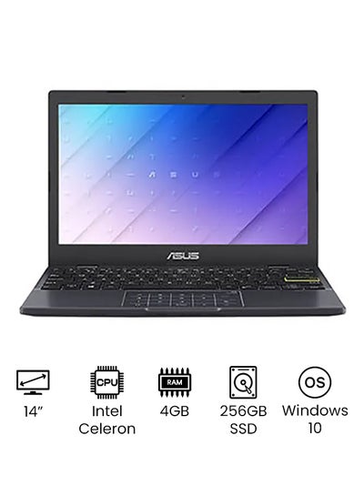 Buy ASUS, Laptop E410MA-EB1177T With 14" Full HD Display ,Dual Core Intel Celeron N4020 Processor 1.1GHz/ 4GB RAM/ 256GB SSD/Intel Integrated Graphics/ Windows 10 /International Version English/Arabic Peacock Blue in UAE