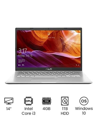 Buy X409FA Laptop With 14-Inch Full HD Display, Core I3-10110U Processer/4GB RAM/1TB HDD/Intel UHD Graphics/Windows 10 /International Version English Transparent Silver in UAE