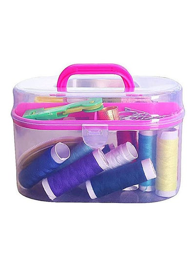 اشتري Portable Mini Travel Sewing Box With Needle Threads Sewing Kits Sewing Set Multicolour في مصر