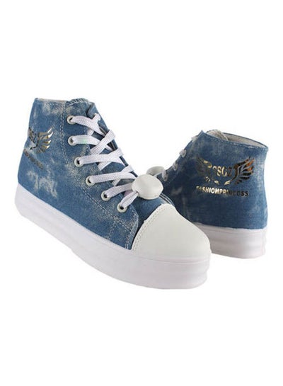 Buy Lace-Up Casual Boot Blue in Egypt