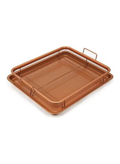 اشتري 2-Piece Nonstick Crisper Pan Deluxe Set Copper 18.5x13cm في السعودية