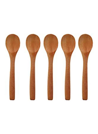 Buy Set Of 6 Small Wooden Spoons Beige in Egypt