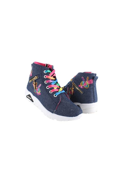 Buy Casual Printed Lace Up Boot Navy Blue in Egypt