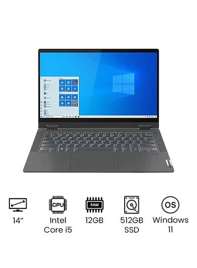 Buy FLEX 14IML 2-IN-1 Convertible laptop with 14-inch (1920x1080) Touchscreen Full HD Display,10th Gen Core i5-10210U Processor ,512 GB SSD Nvme ,16GB DDR4 RAM, Window 11 english Black in UAE