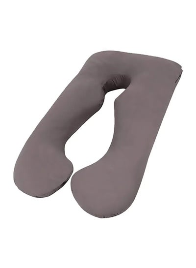 Buy U Shape Multi-Functional Comfortable Maternity Pillow Polyester - Grey Polyester Grey 70x25x120cm in Saudi Arabia