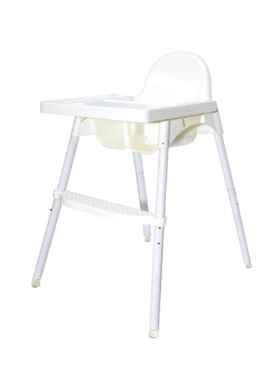Buy High Chair H1 Multi Booster Seat With Feeding Tray With Safety Belt- White in Saudi Arabia