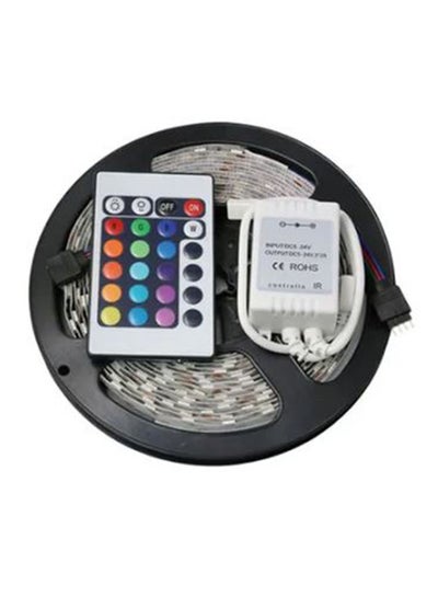 Buy 300 LEDs Waterproof Flexible Strip With 44 Key Ir Remote Multicolour 5meter in UAE