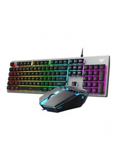Buy Gaming Keyboard And Mouse Rgb Backlit Combo – Anti Ghosting With Multi-Function Knob in Egypt