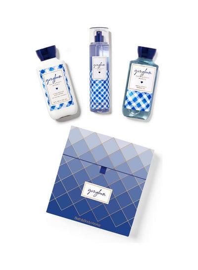 Buy Gingham Gift Box Set (Body Lotion, Fine Fragrance Mist, Shower Gel) 236+236+295ml in Egypt