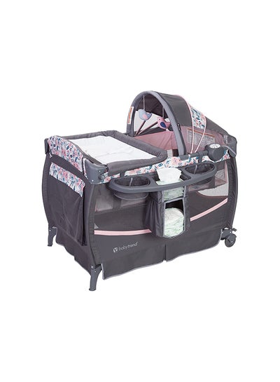 Buy Deluxe II Nursery Center Comfortable for 3-6 Months, Black/Pink - PY86C04K 107.95x89.92x104.90 centimeter in UAE