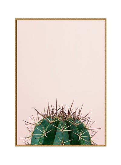 Buy Cactus Sturdy Printed Canvas Painting Green/Gold/Pink 57 x 71 x 4.5centimeter in UAE