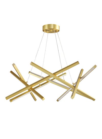 Buy Modern Ideal Design Bastoni Metal Chandelier Ceiling Lamp For The Perfect Stylish Home Living Room Or Bedroom Gold 98 x 25 x 48cm in UAE