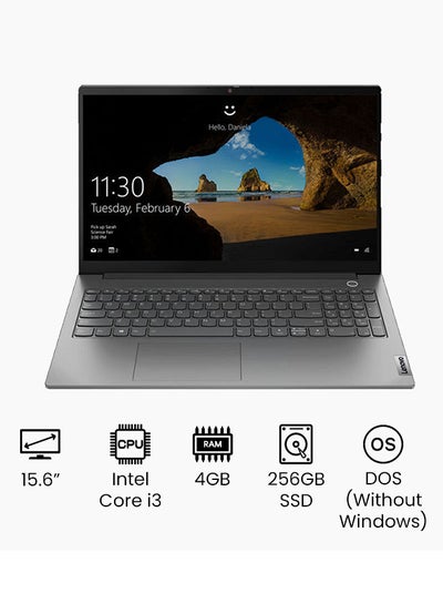 Buy ThinkBook 15 G2 Laptop With 15.6-Inch Full HD Display,11th Gen Core i3  1115G4 Processer/4GB RAM/256GB SSD/Integrated Graphics/DOS (Without Windows) /International Version English Mineral Grey in UAE