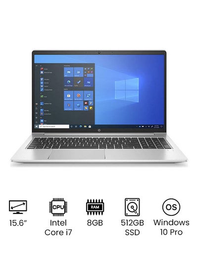 Buy Probook 450 G8 Laptop WIth 15.6 inch Full HD  Display Intel  Core i7-1165G7 8gb Ram 512gb SSD gb Intel Iris/Iris Plus Graphics/Windows 10 Pro /International Version English/Arabic Silver in UAE