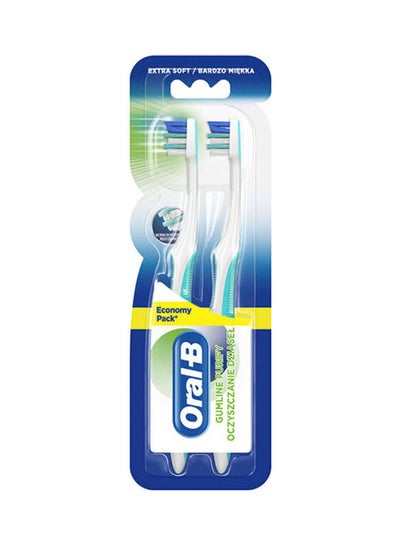 Buy Gumline Purify Soft Manual Toothbrush 2 Count Blue in Egypt