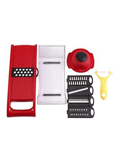 اشتري Vegetable Slicer Stainless Steel 5 Blades Red في مصر