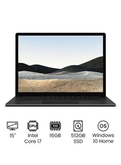 اشتري Surface Laptop 4 With 15-Inch FHD Pixelsense Display, Core 11th Gen i7-1185G7 Processor/16GB RAM/512GB SSD/Windows 10 Home/English-Arabic Keyboard أسود في الامارات