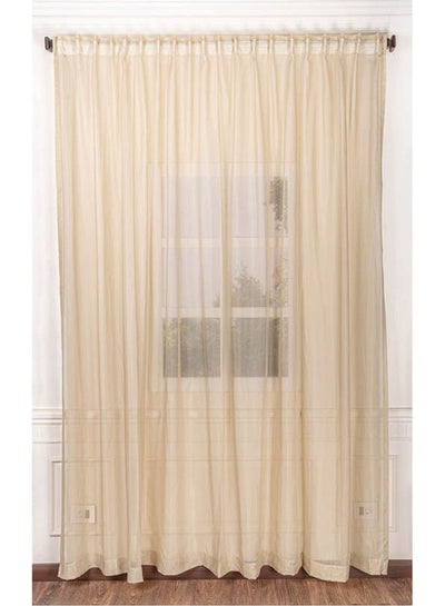 اشتري 1 Panel Of Plain Colored Voile Cheer Groovit Curtain Beige041 3x2.8meter في مصر