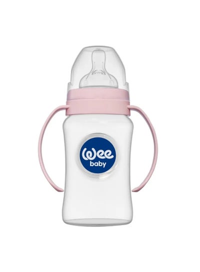 Buy Wide Neck Feeding Bottle with Grip Anti-Colic 150 ml pink in Egypt